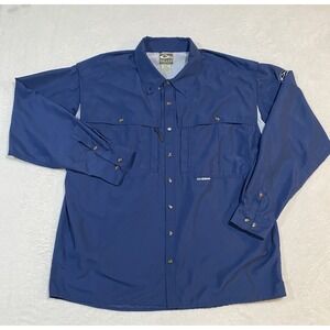 DRAKE Waterfowl Wingshooter Mens Vented Shirt Navy 2XL Fishing Outdoors